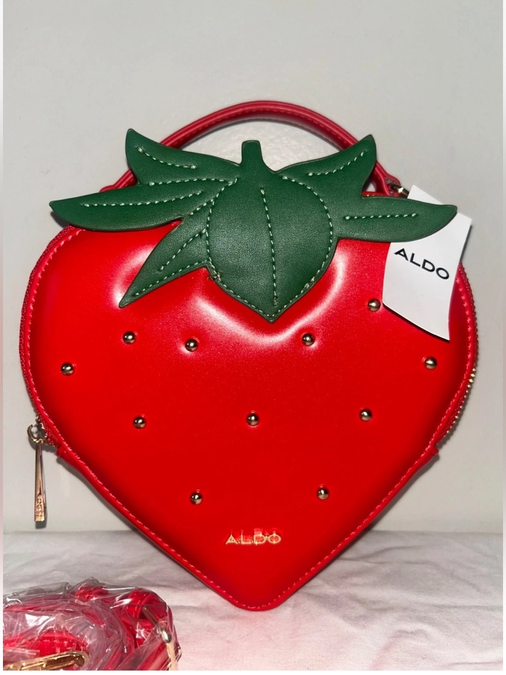 NEW! NWT ALDO Strawberry Crossbody Bag Red
